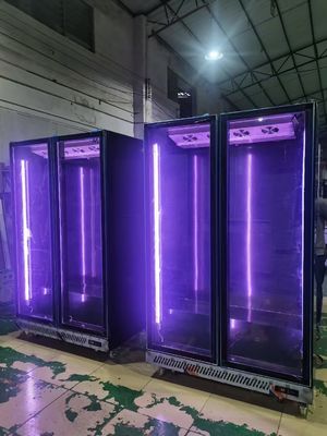 ثلاجة تجارية مستقيمة مشروبات باردة عرض ثلاجة مع باب زجاجي