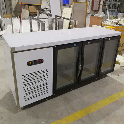 ثلاجة الفريزر التجارية من الفولاذ المقاوم للصدأ CE 550L