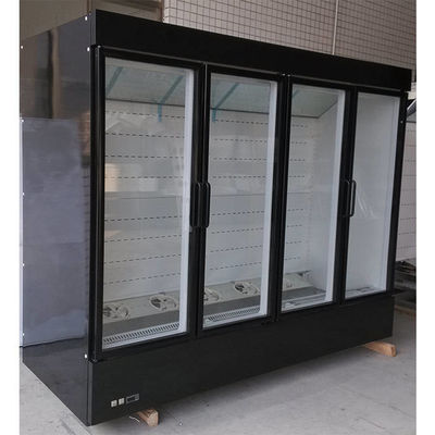 380V 1600L Multideck Glass Beverage Cooler للسوبر ماركت