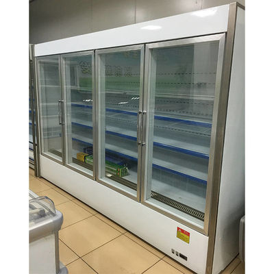 380V 1600L Multideck Glass Beverage Cooler للسوبر ماركت