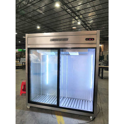 انزلاق زجاج الباب 900W 1300L ثلاجة تجارية