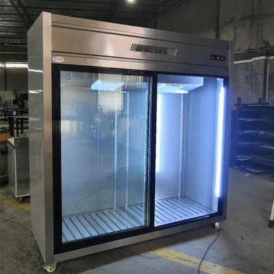 انزلاق زجاج الباب 900W 1300L ثلاجة تجارية